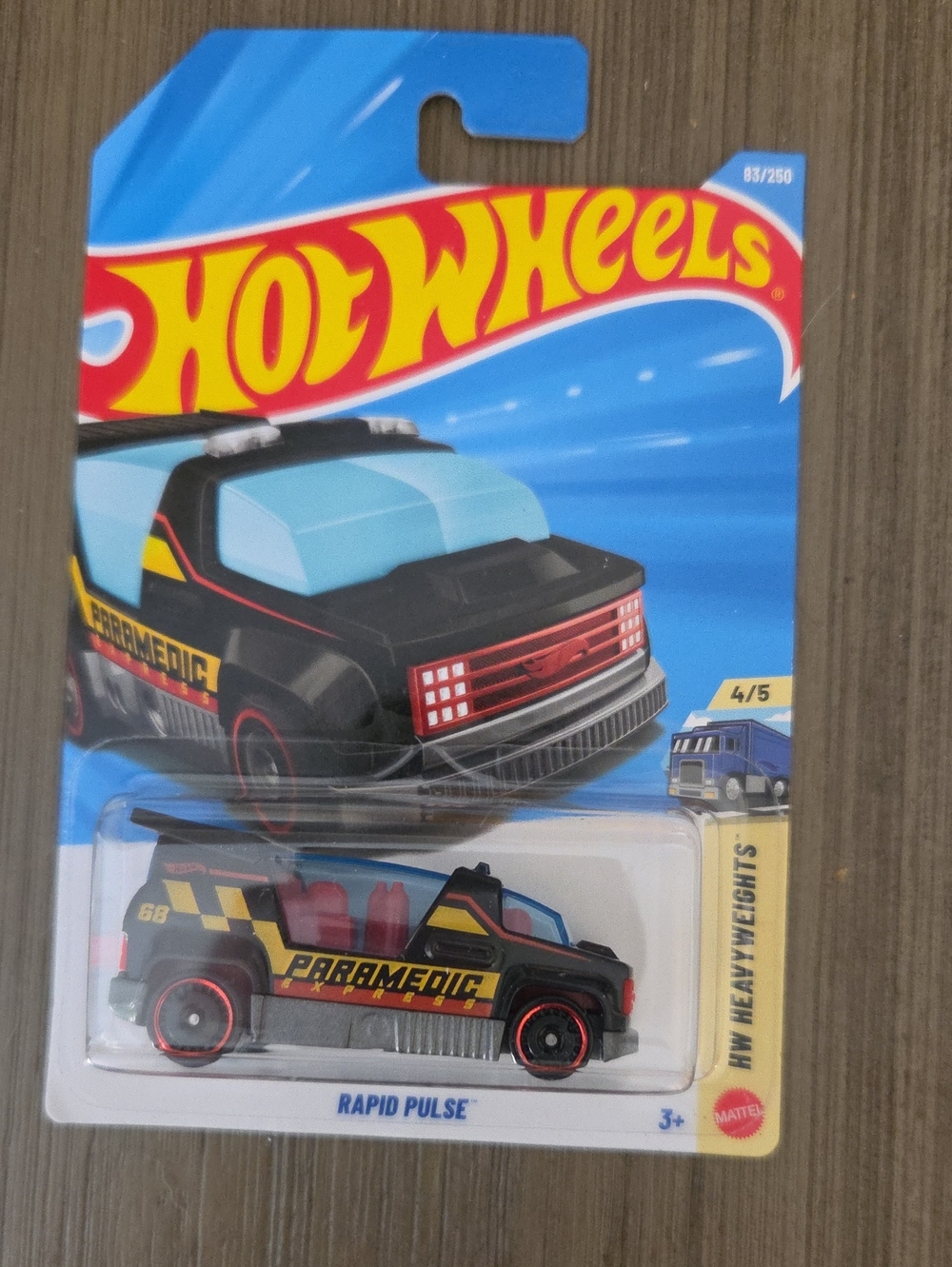 Hot Wheels Rapid Pulse Paramedic Van - Black & Yellow